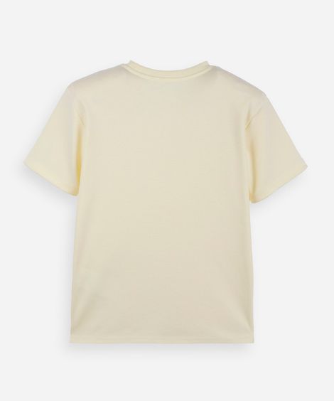 camiseta infantil de algodão peruano amarela