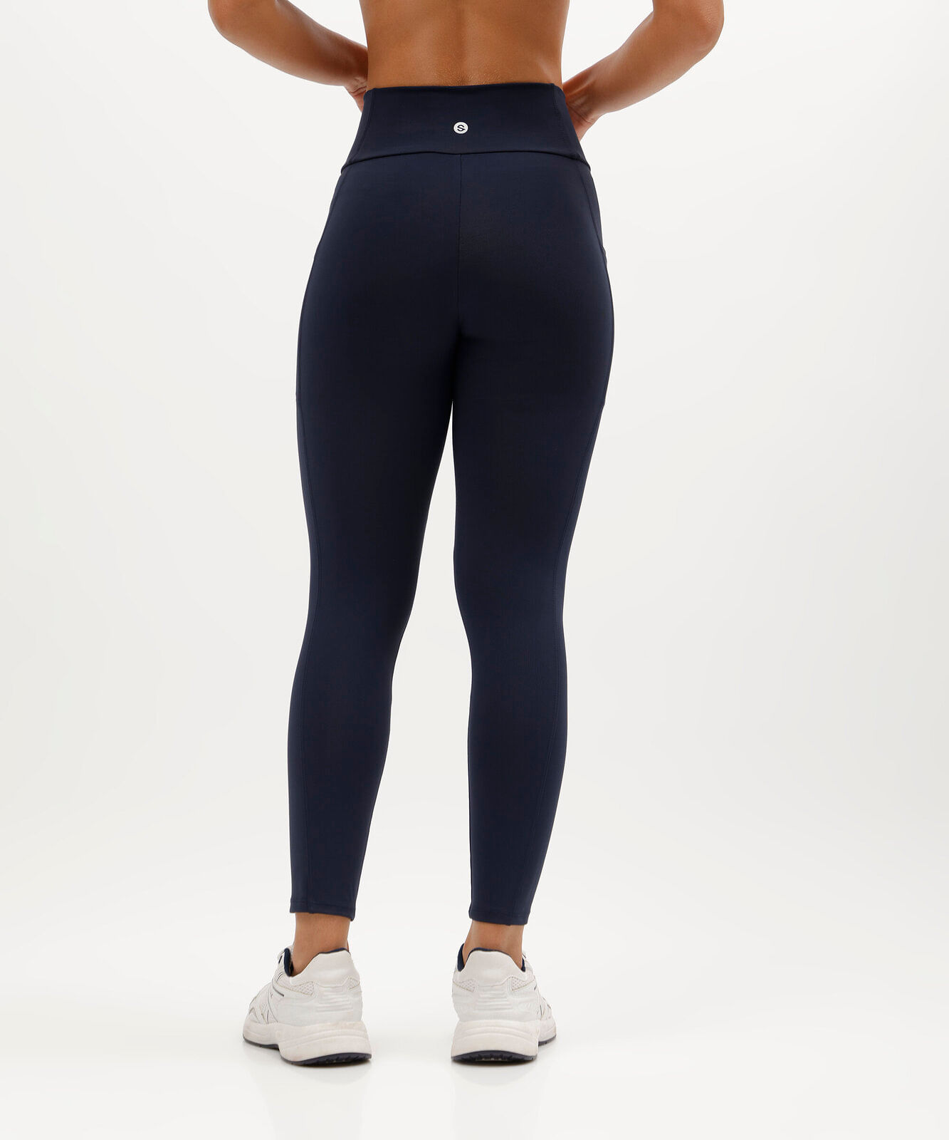 calça legging com bolsos esportiva azul