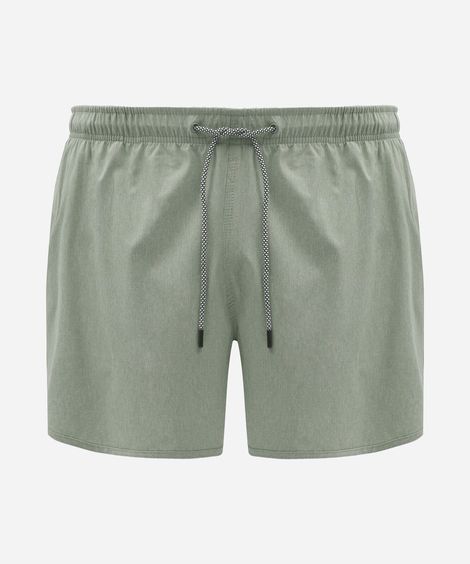short masculino cós elástico plus size verde