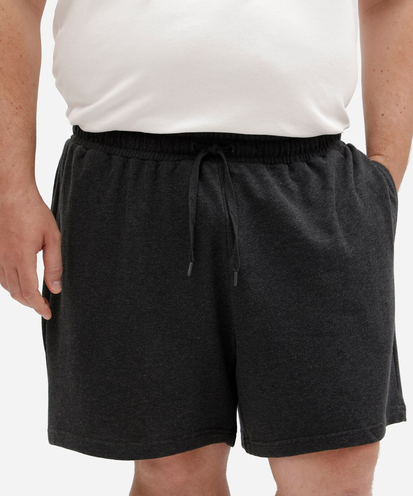 bermuda de moletom relaxed plus size masculina cinza