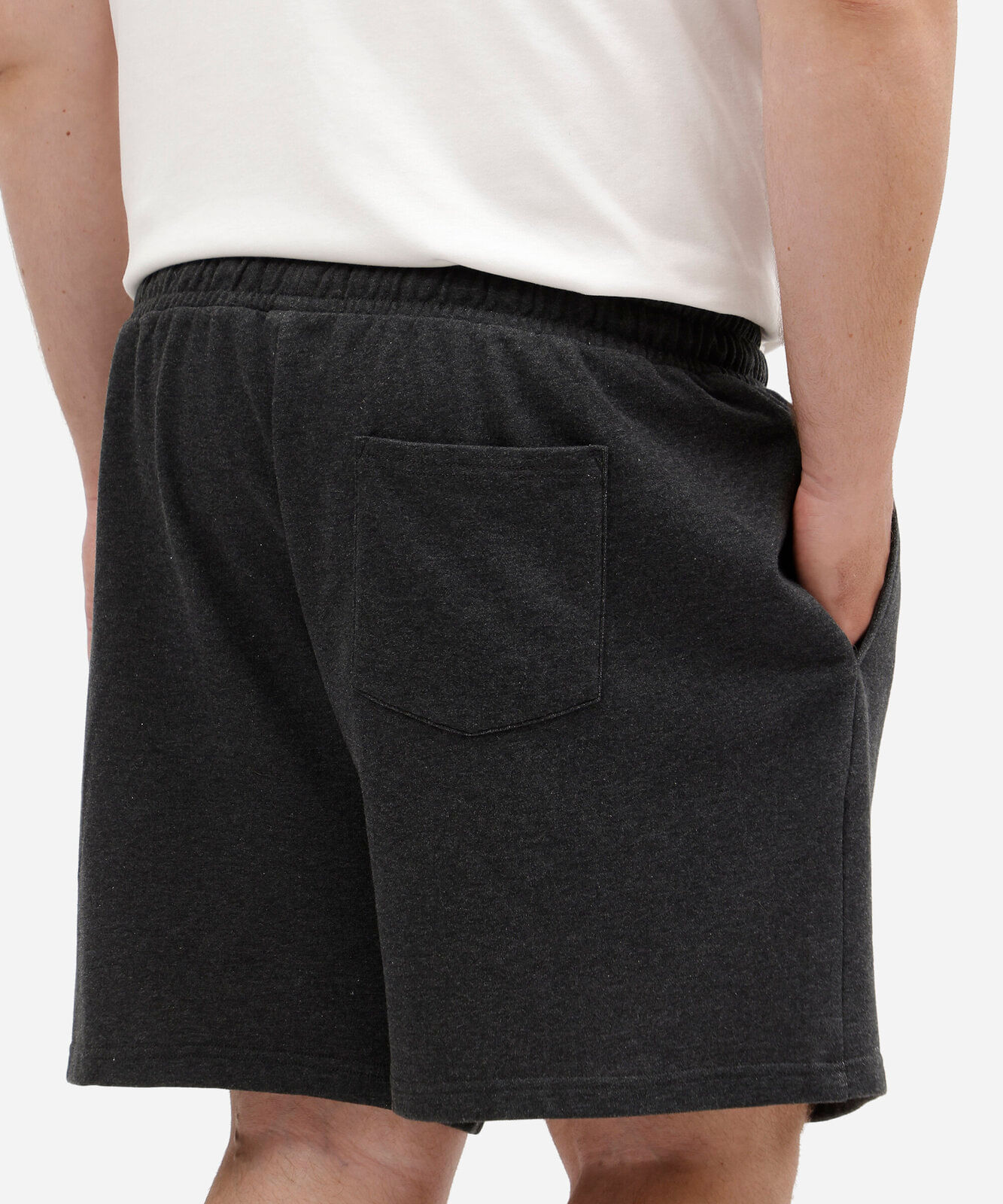 bermuda de moletom relaxed plus size masculina cinza