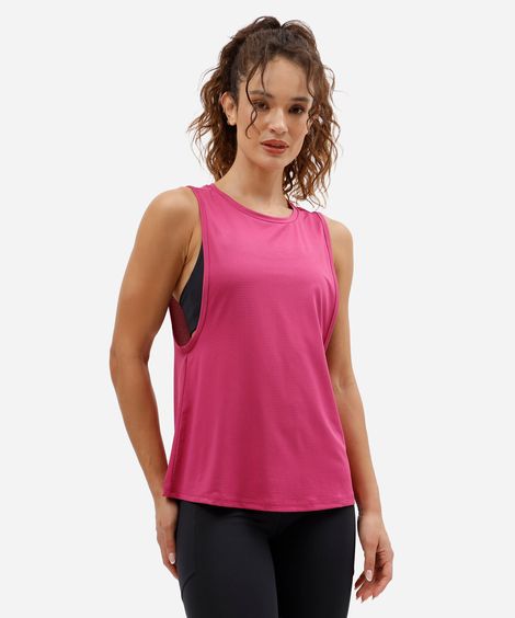 regata esportiva feminina texturizada rosa