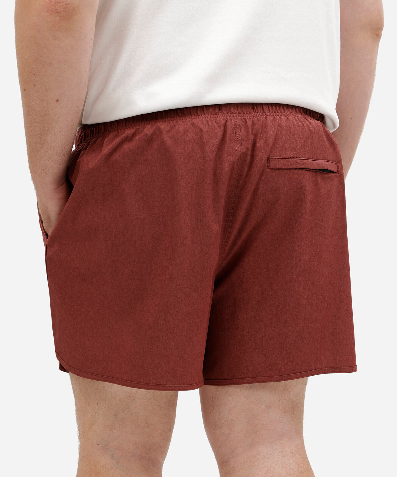 short masculino cós elástico plus size vinho