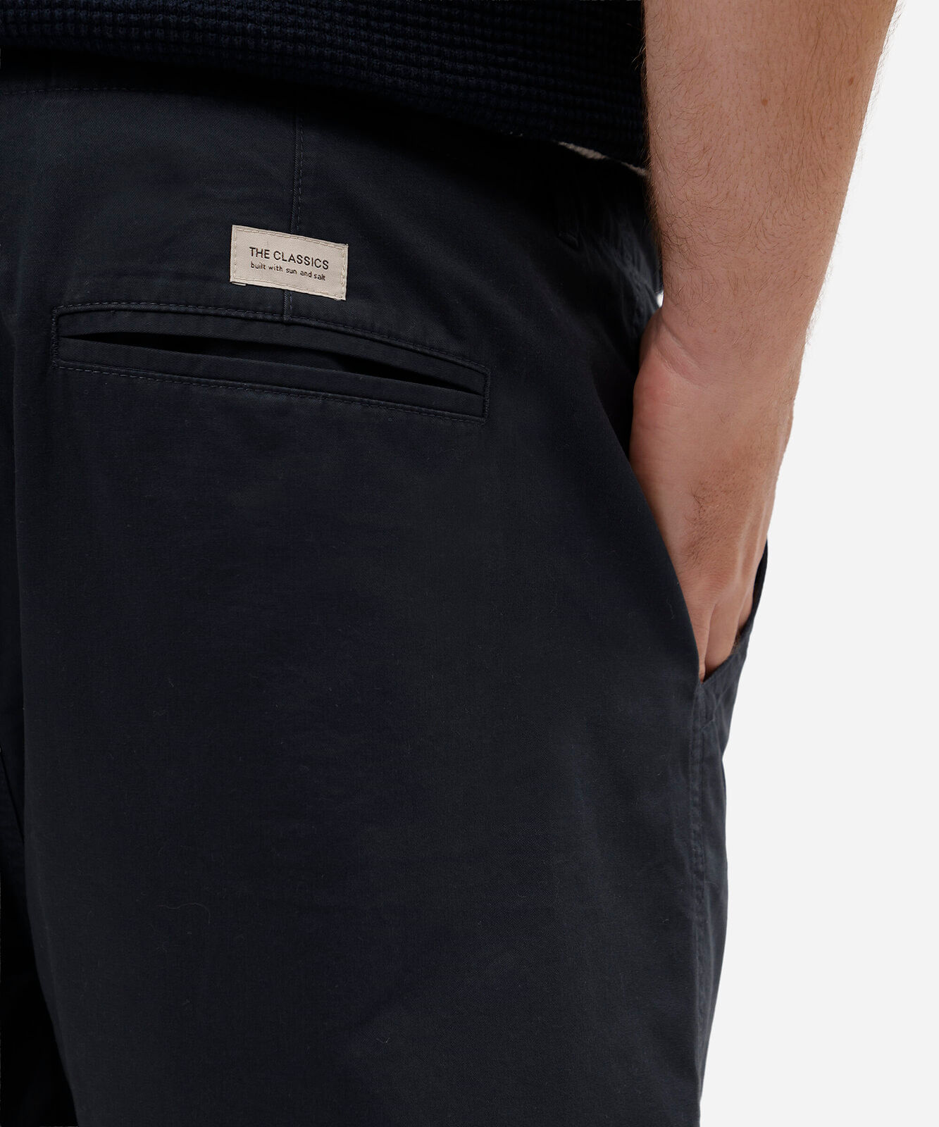 bermuda reta chino masculina de sarja plus size azul