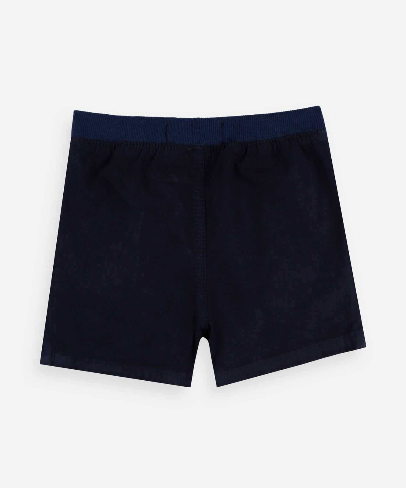bermuda infantil de sarja cós elástico azul