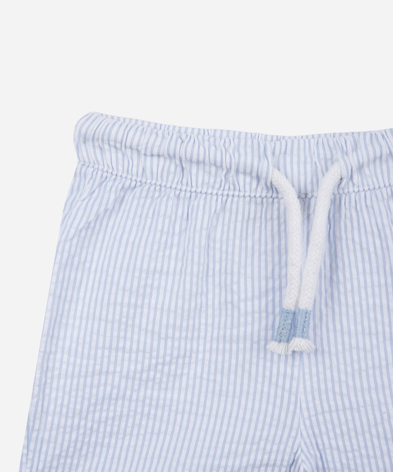 conjunto curto infantil de algodão listrado azul