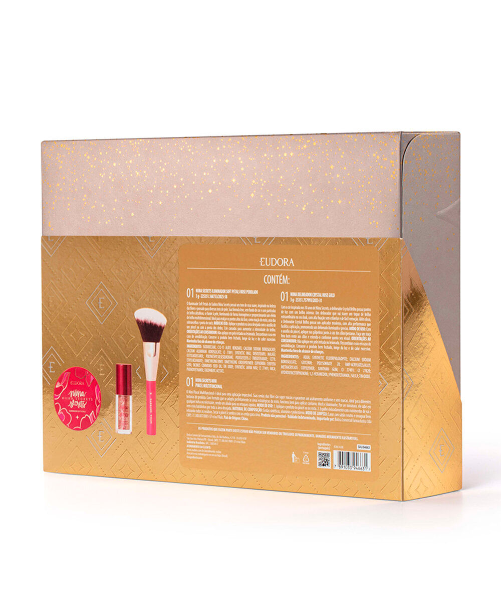 kit eudora by niina secrets presenteável make com 3 itens