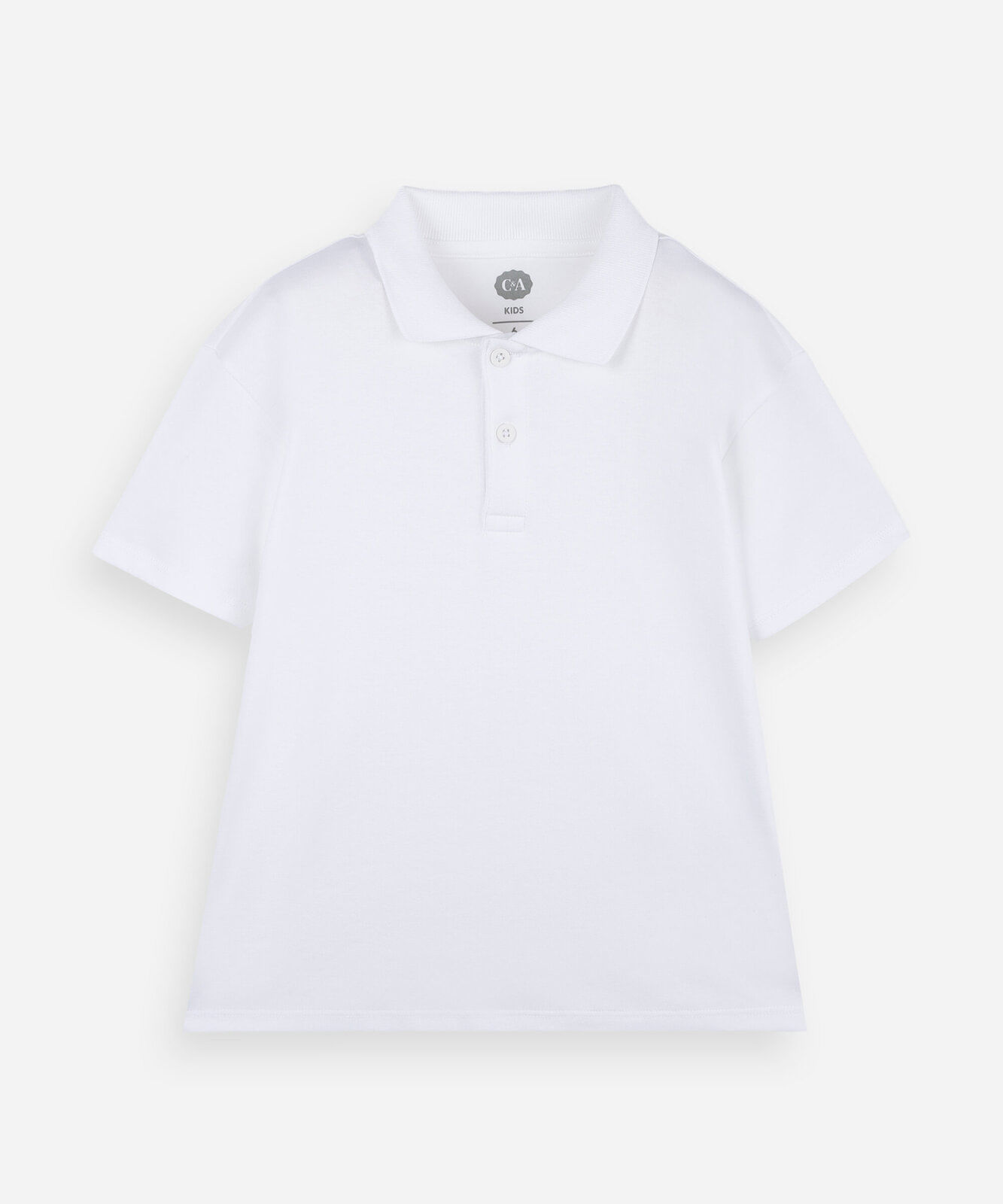 polo infantil de algodão peruano manga curta off white