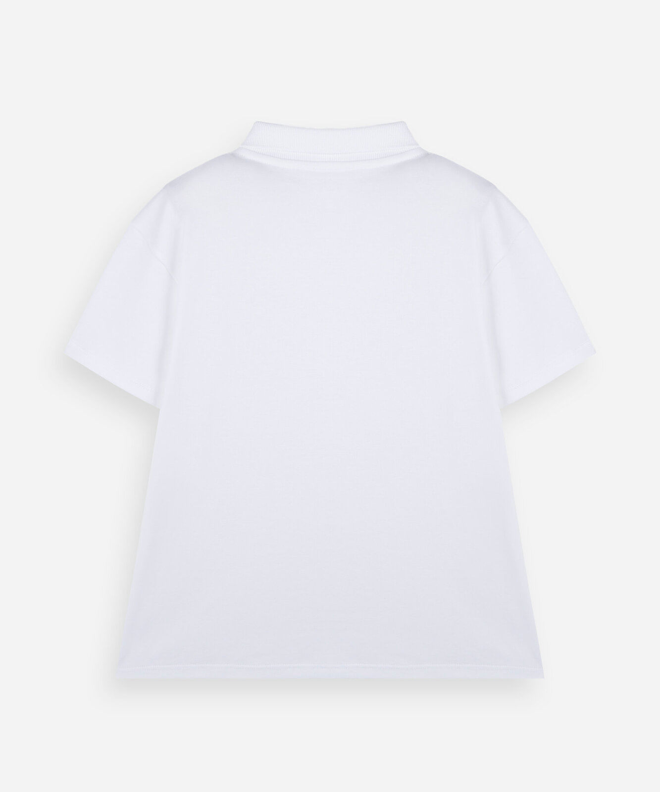 polo infantil de algodão peruano manga curta off white