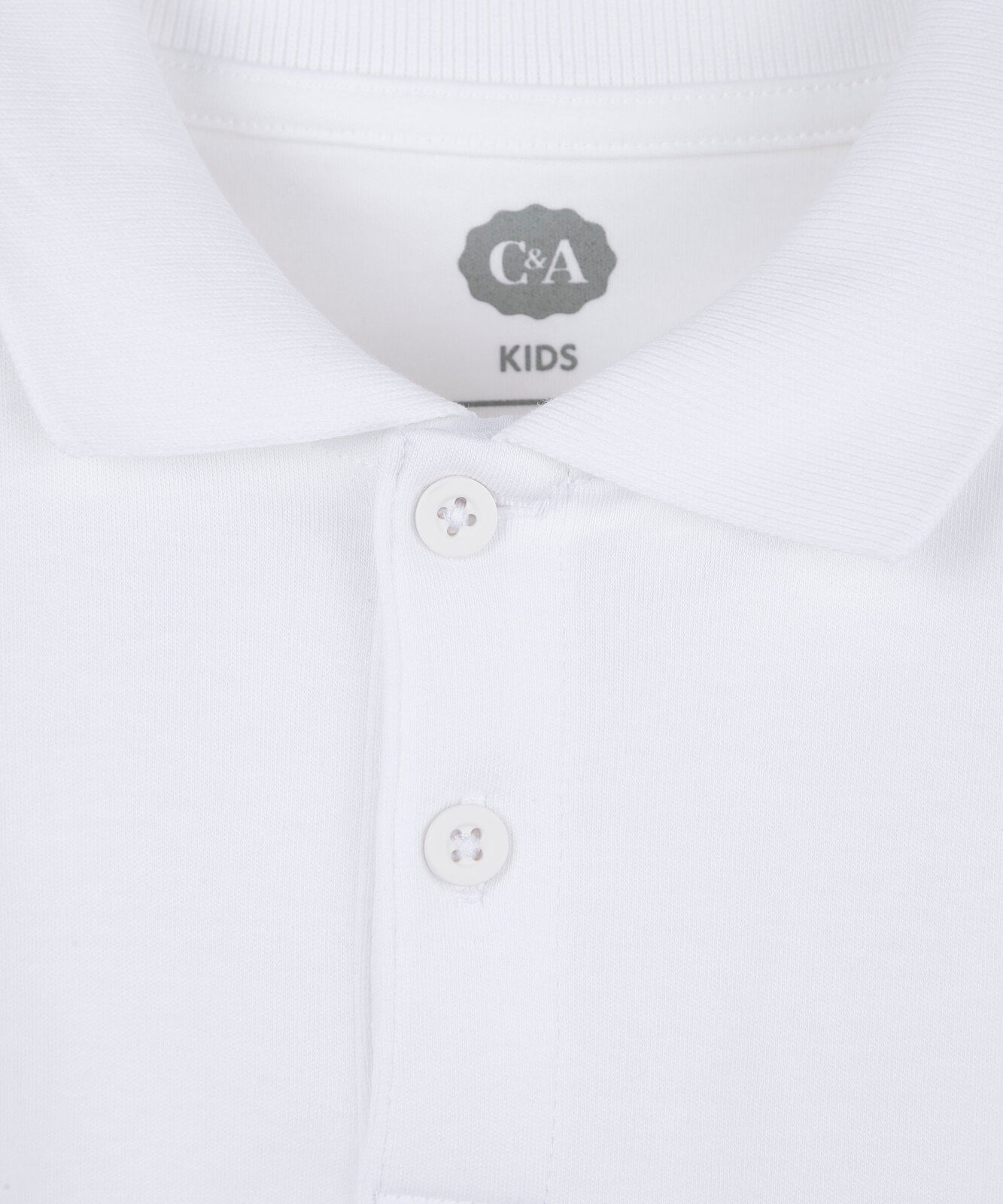 polo infantil de algodão peruano manga curta off white