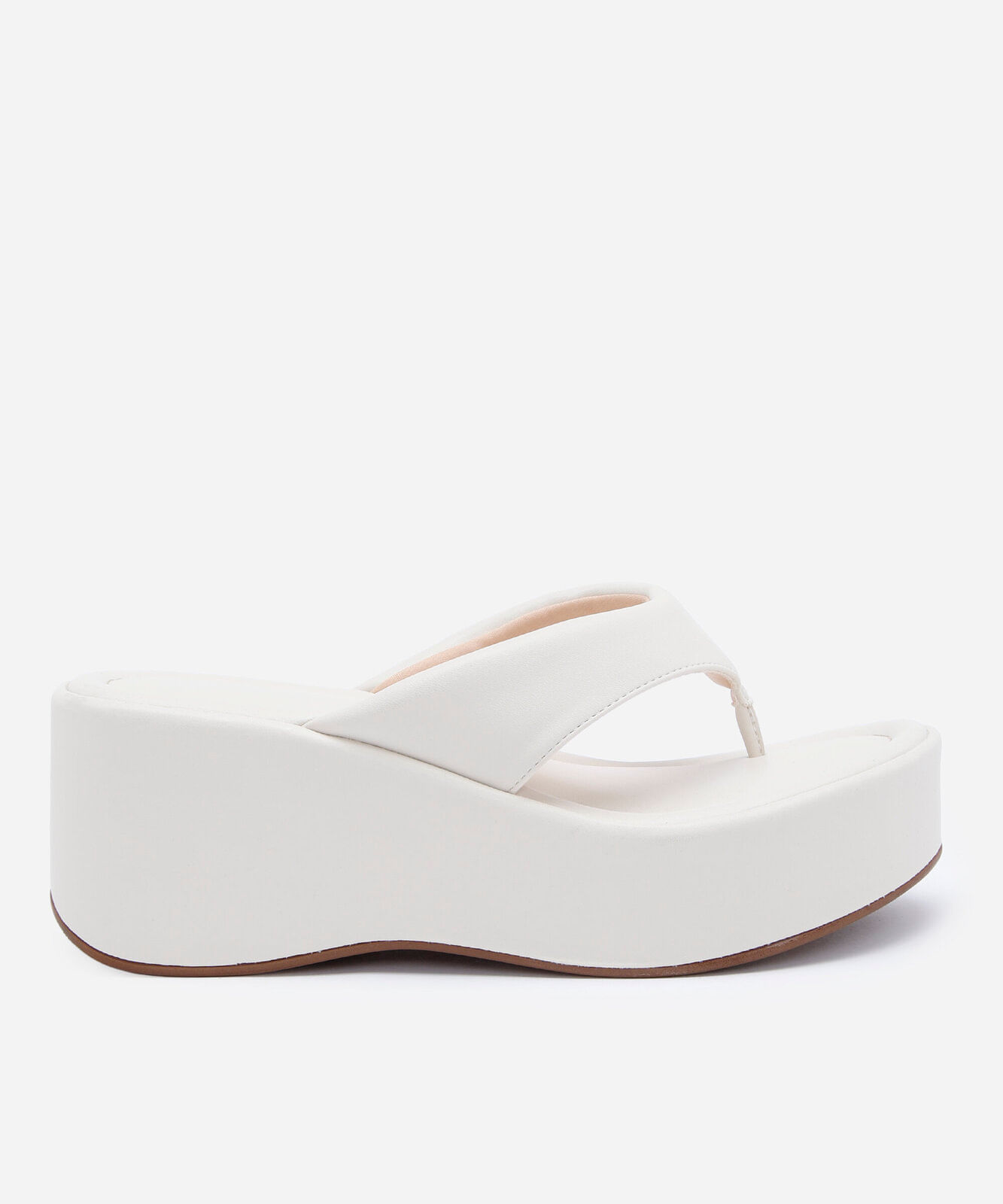 sandália feminina plataforma off white