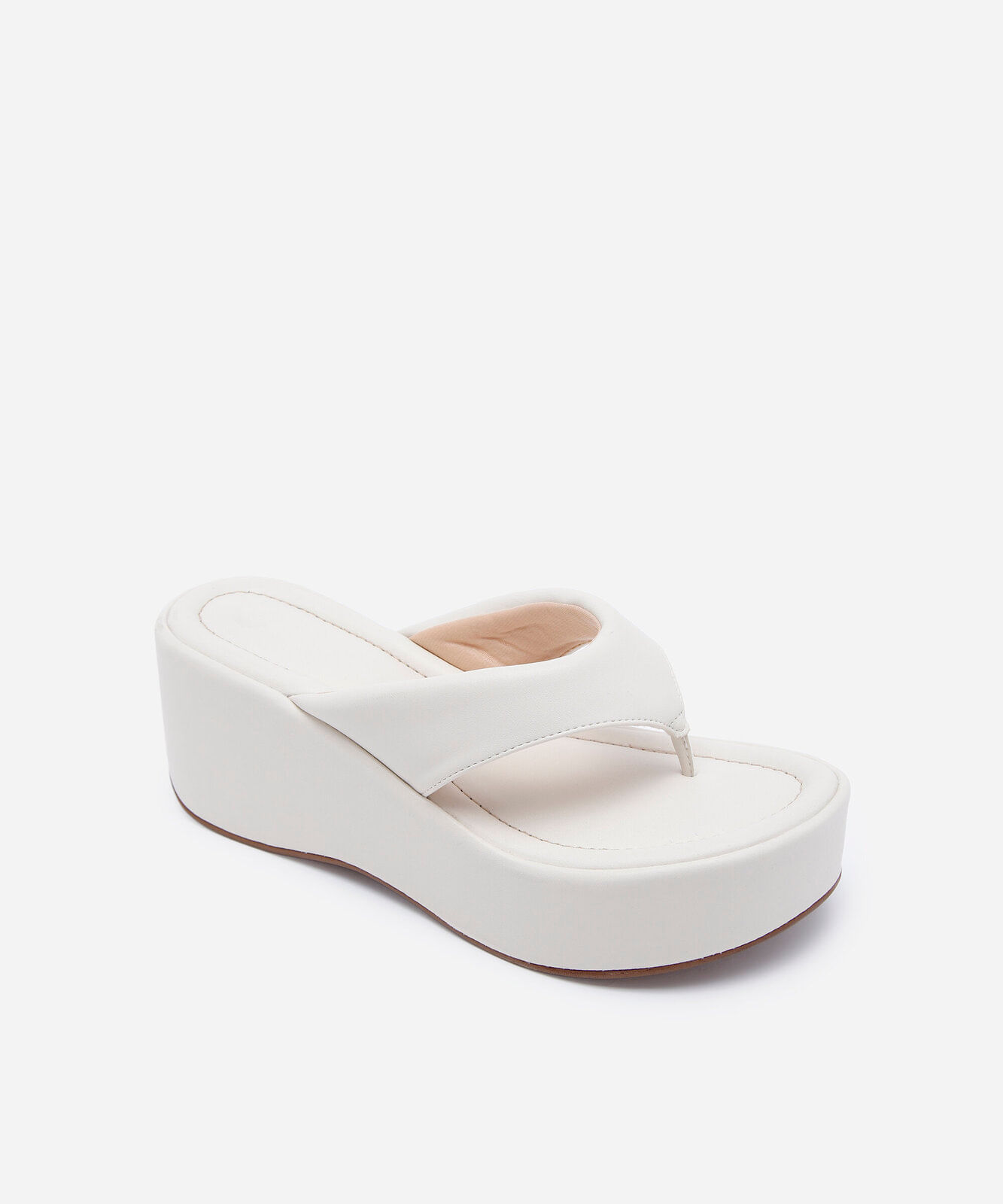 sandália feminina plataforma off white