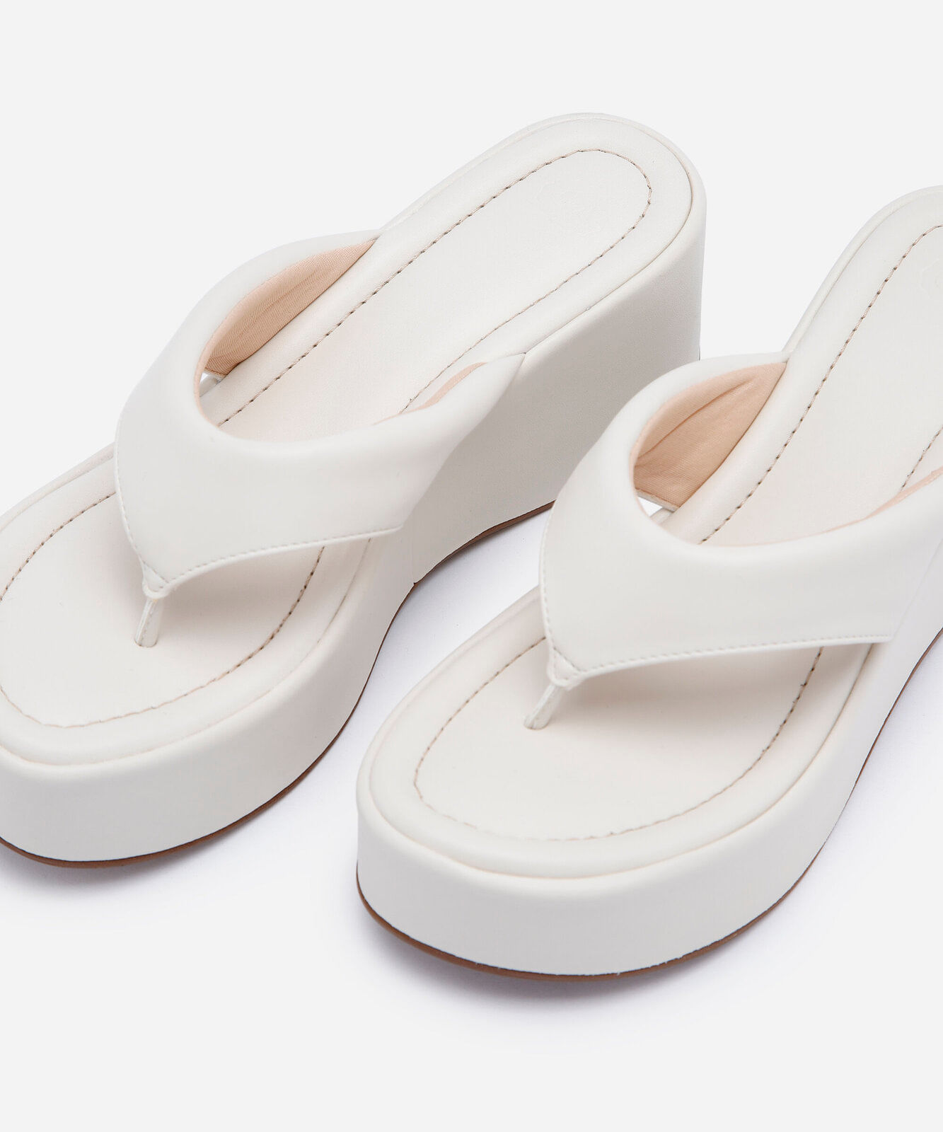 sandália feminina plataforma off white