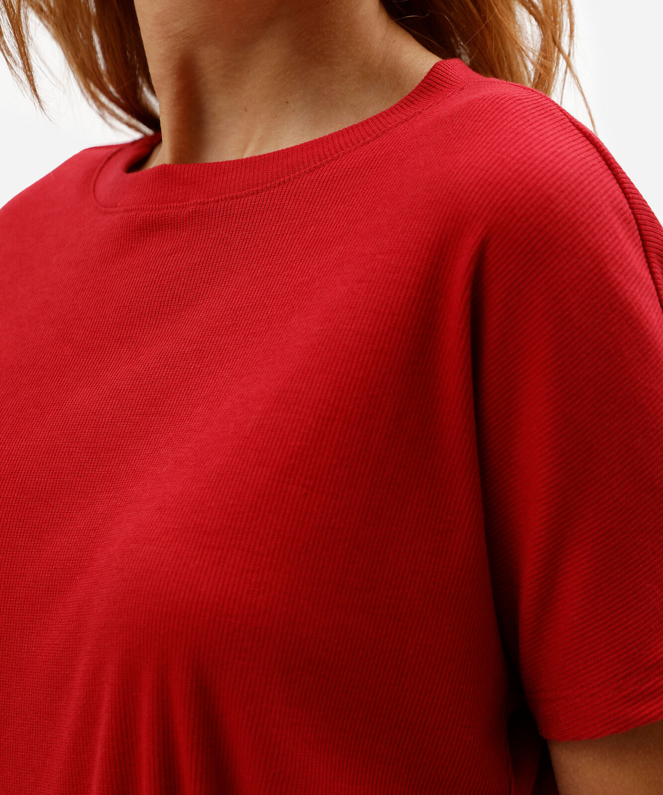vestido curto feminino com viscose canelado vermelho
