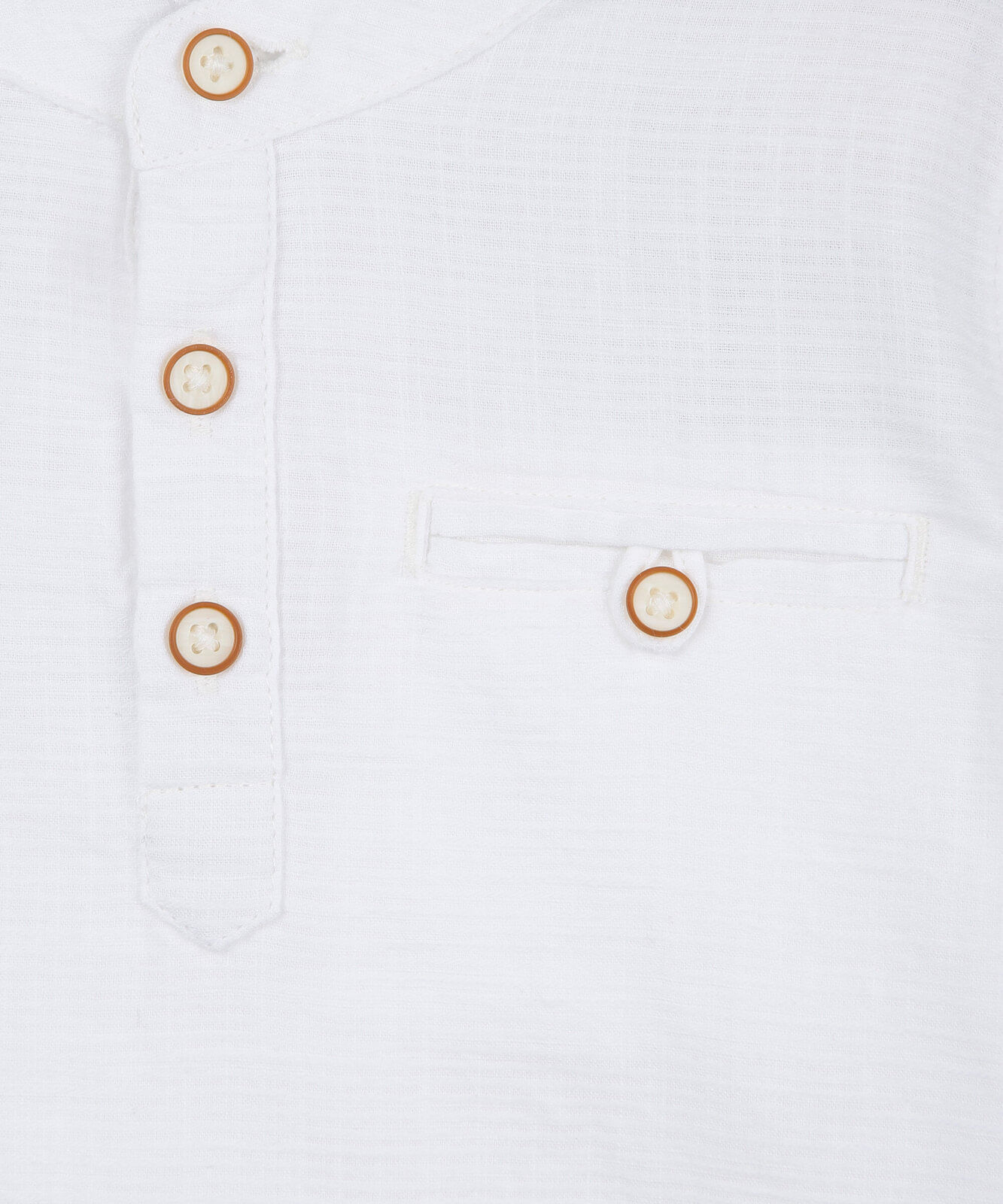 camisa infantil de algodão gola portuguesa manga curta  off white
