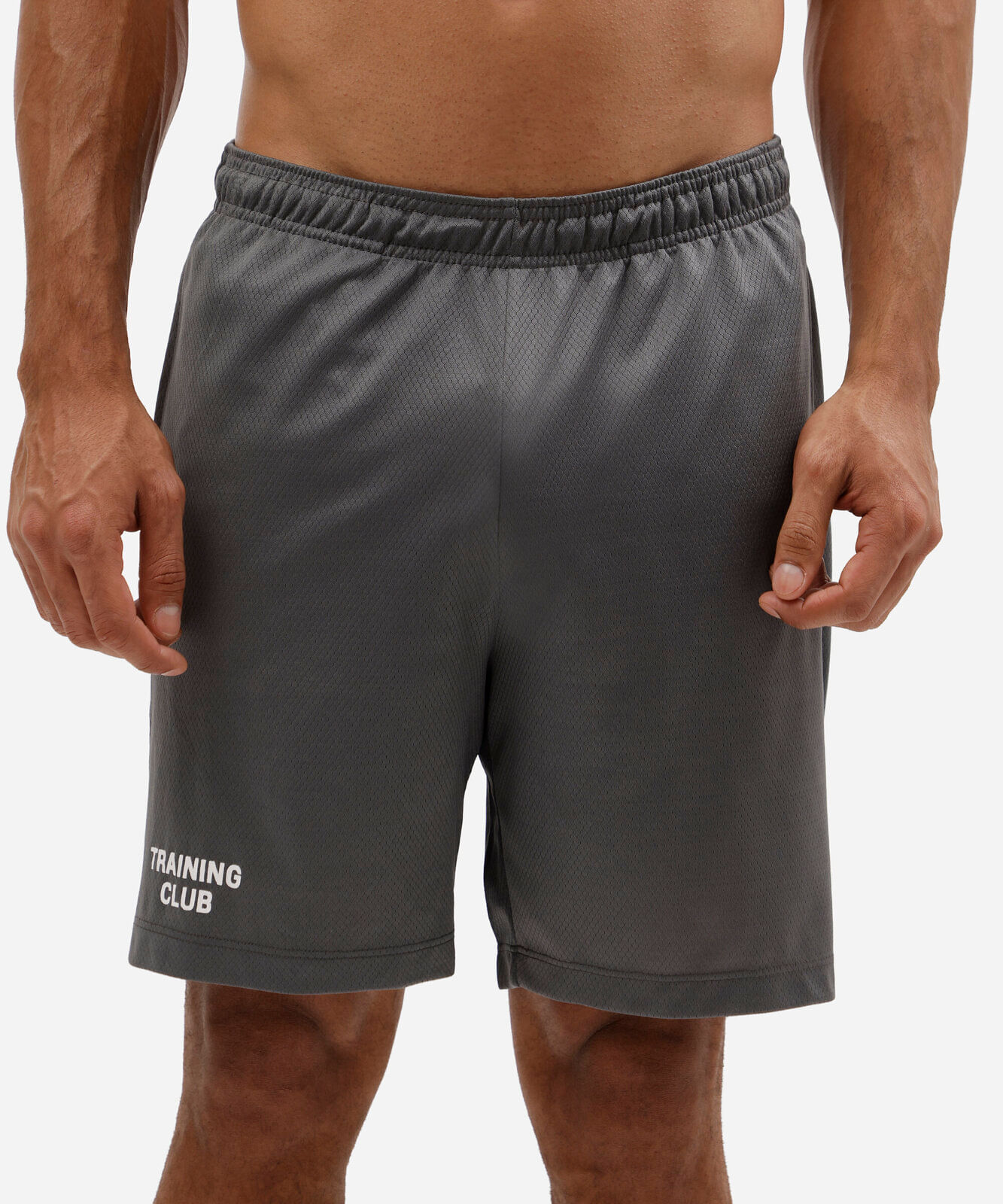 bermuda esportiva masculina com bolsos cinza