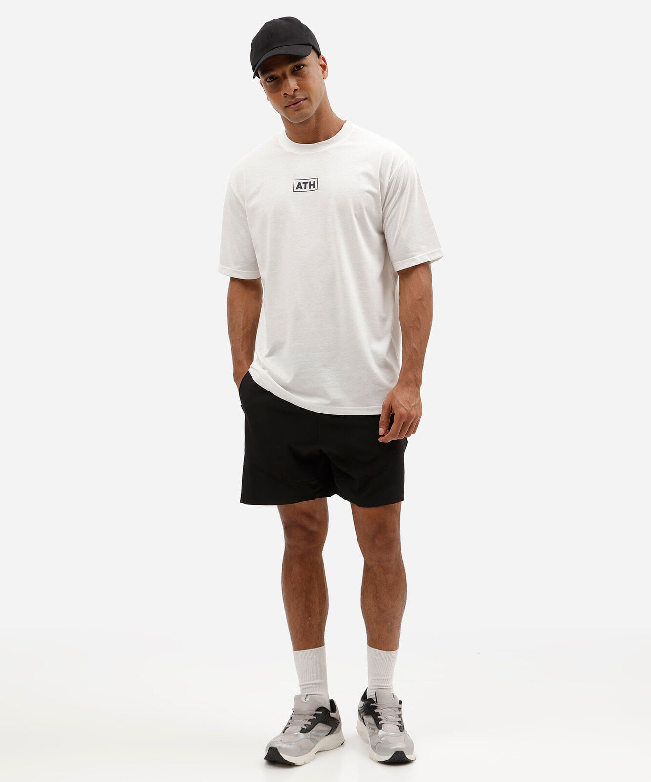 camiseta esportiva masculina oversized estampada off white