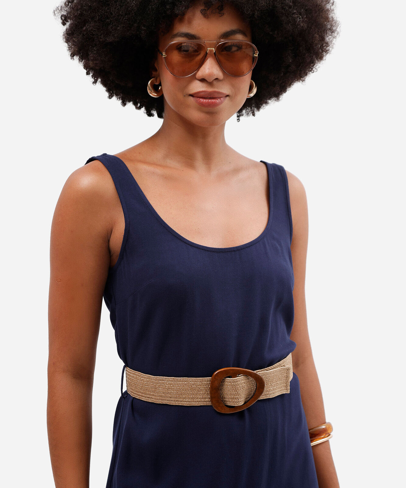 vestido regata curto feminino de viscose piquet azul