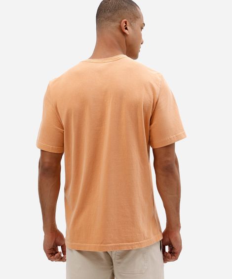camiseta masculina comfort de algodão energia tropical laranja