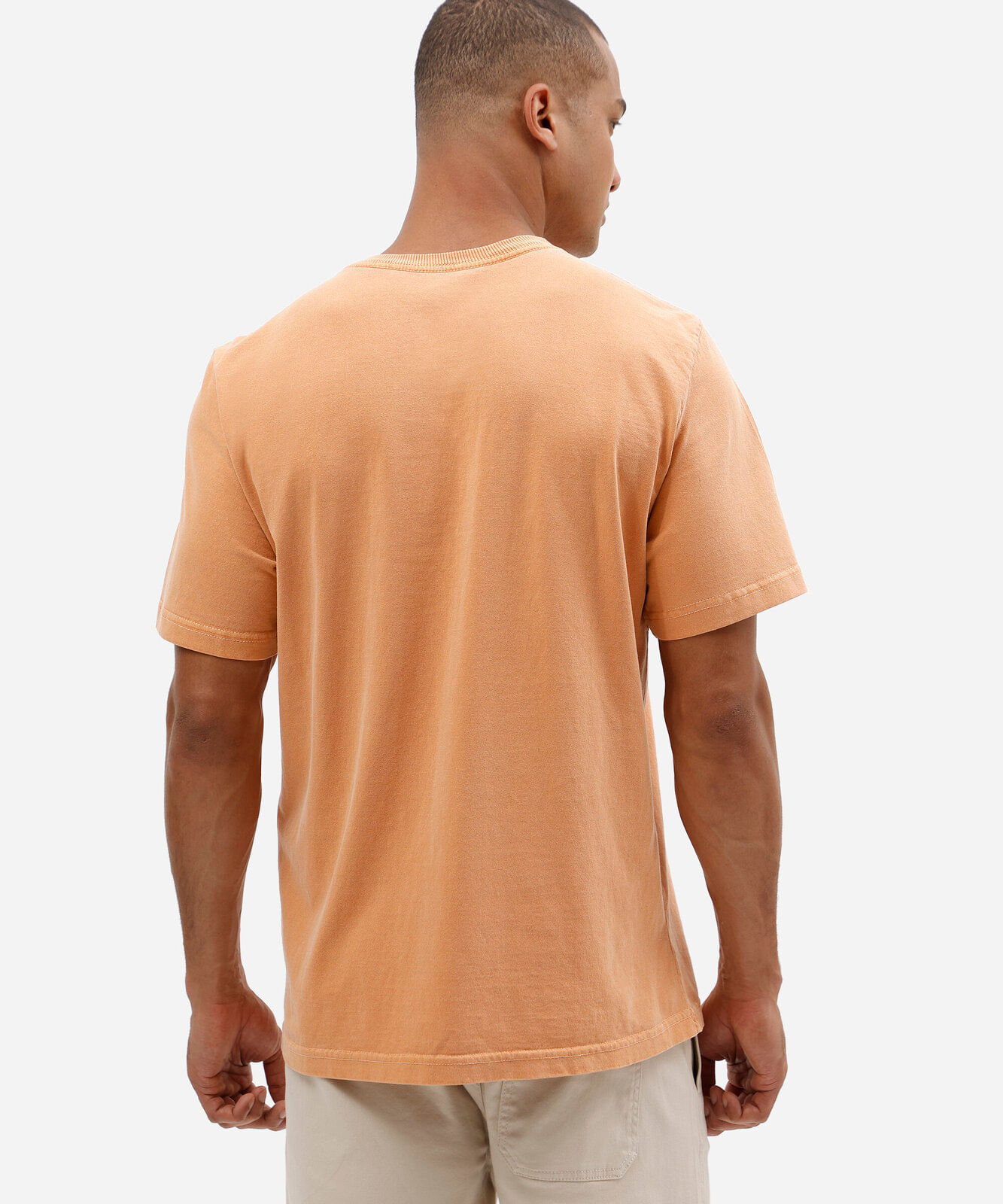 camiseta masculina comfort de algodão energia tropical laranja