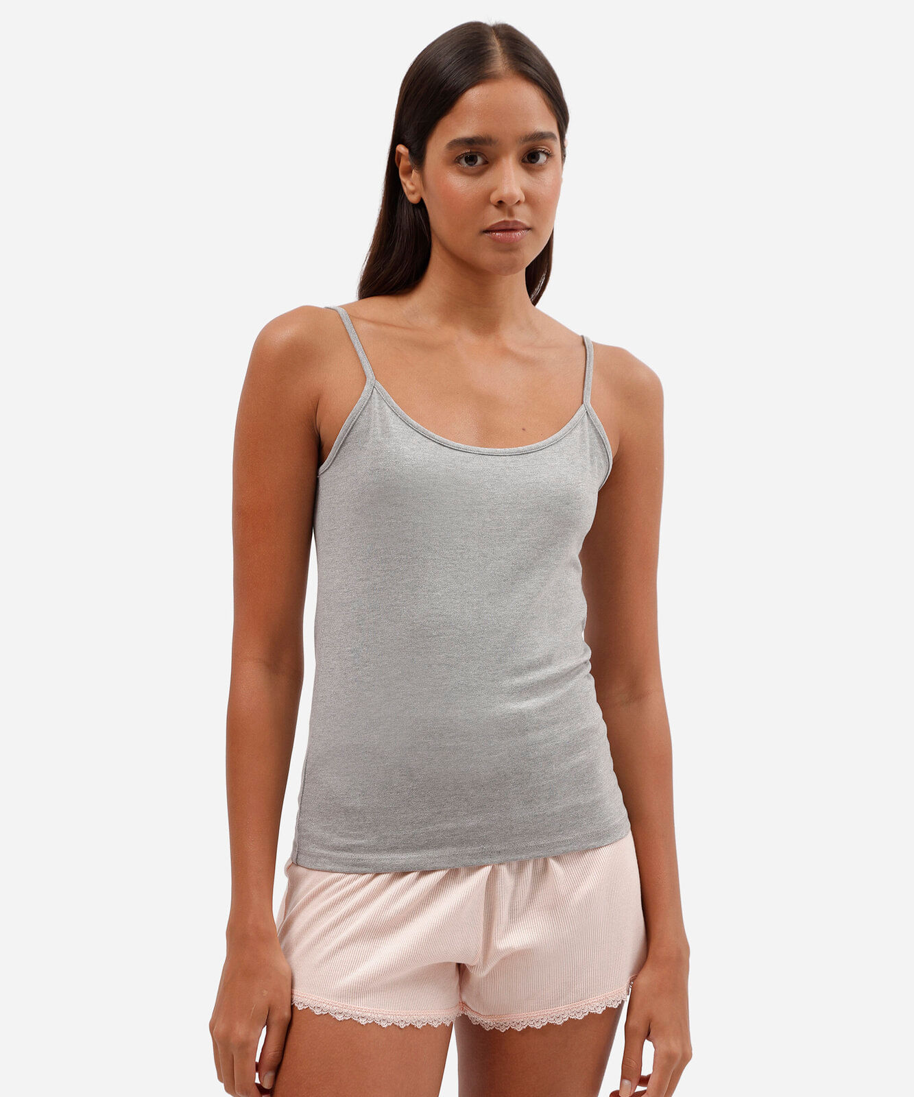 regata de pijama feminina com algodão avulsa cinza
