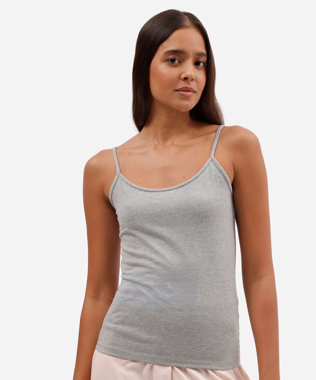 regata de pijama feminina com algodão avulsa cinza