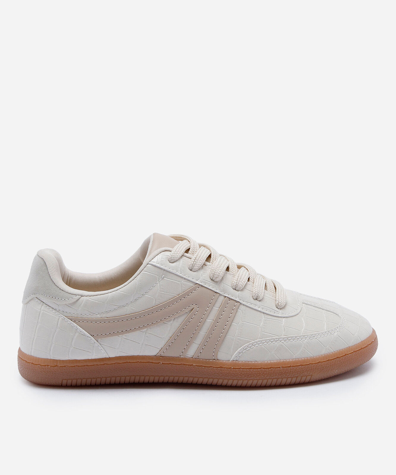 tênis bossa casual com recortes branco