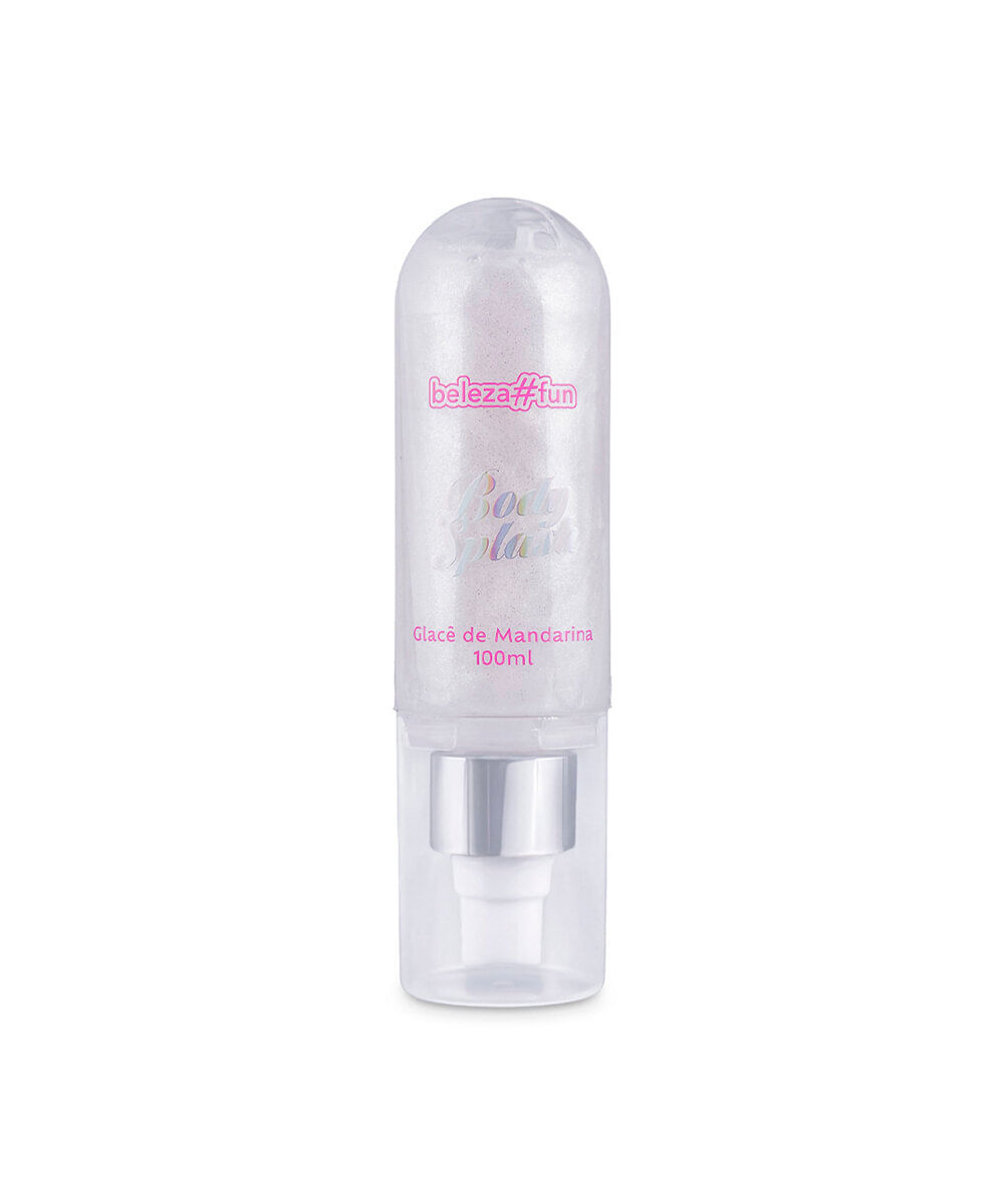 body splash feminino beleza fun com mica glacê de mandarina 100ml