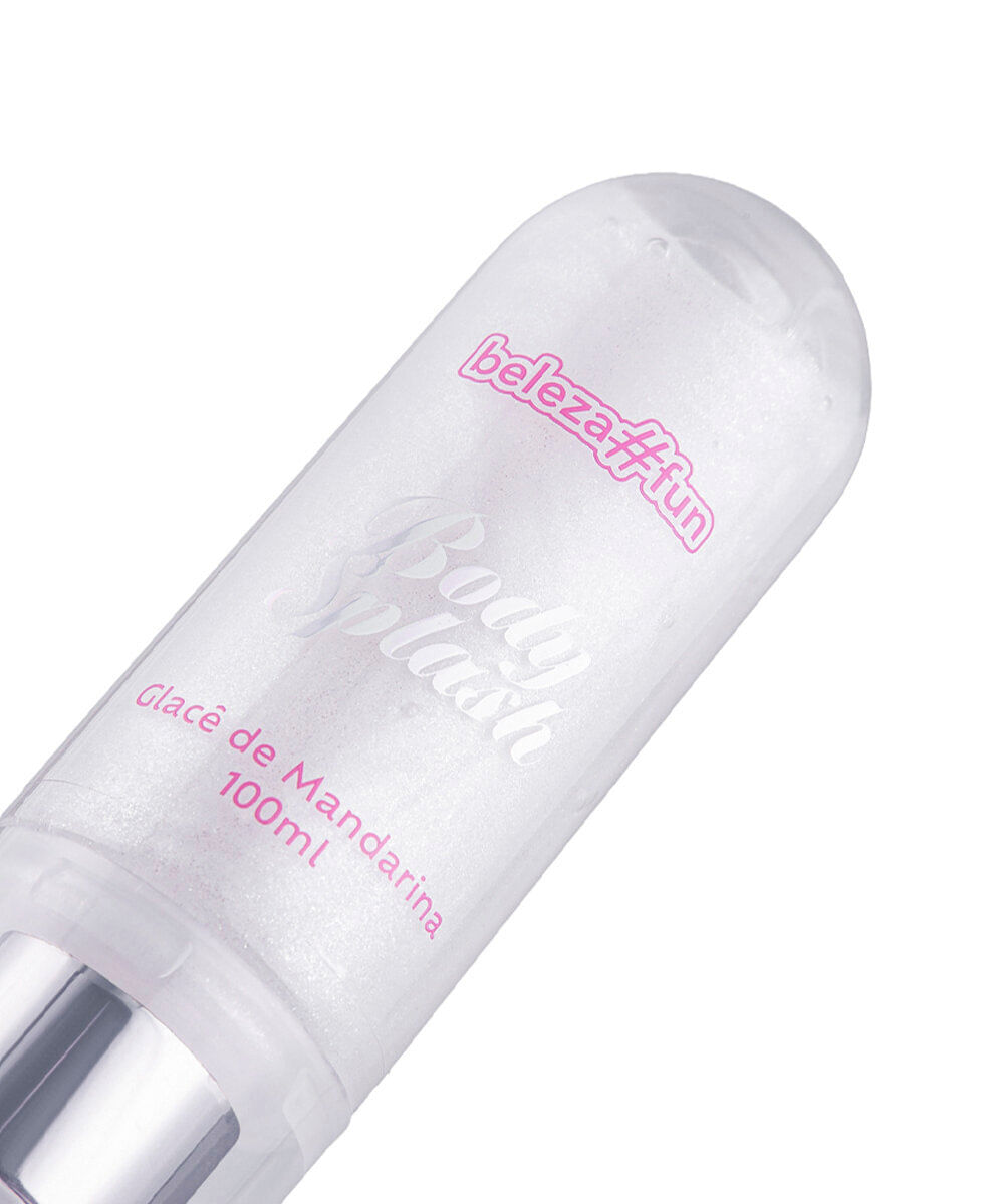 body splash feminino beleza fun com mica glacê de mandarina 100ml