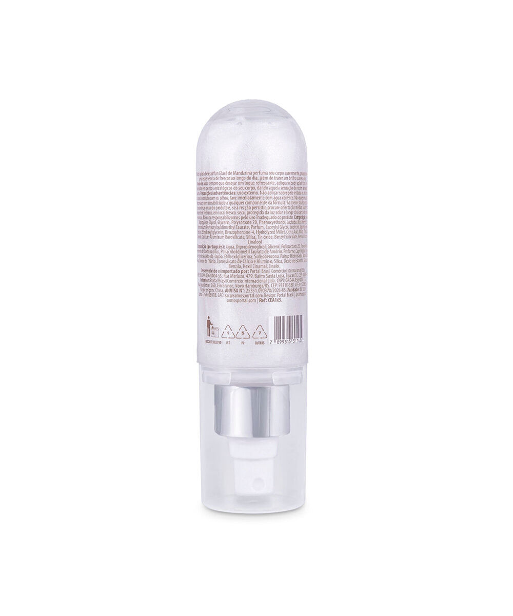 body splash feminino beleza fun com mica glacê de mandarina 100ml