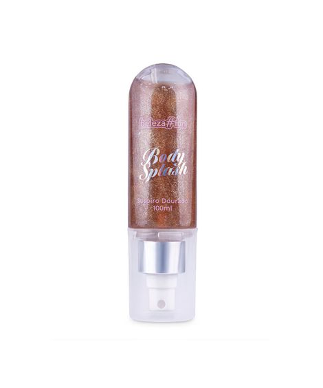 body splash feminino beleza fun com mica suspiro dourado 100ml