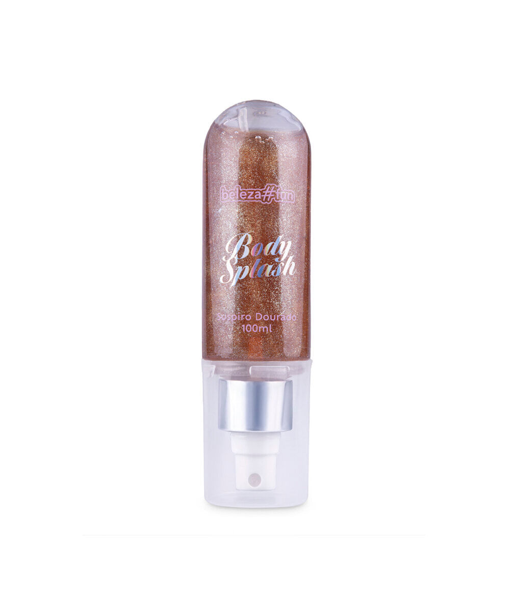 body splash feminino beleza fun com mica suspiro dourado 100ml