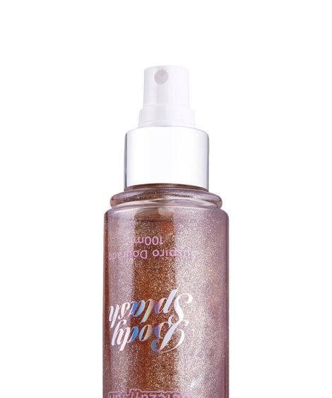 body splash feminino beleza fun com mica suspiro dourado 100ml