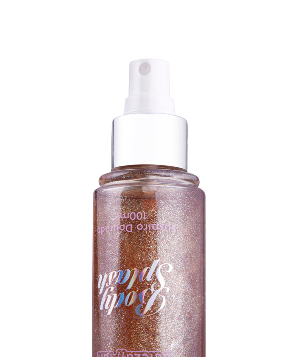 body splash feminino beleza fun com mica suspiro dourado 100ml