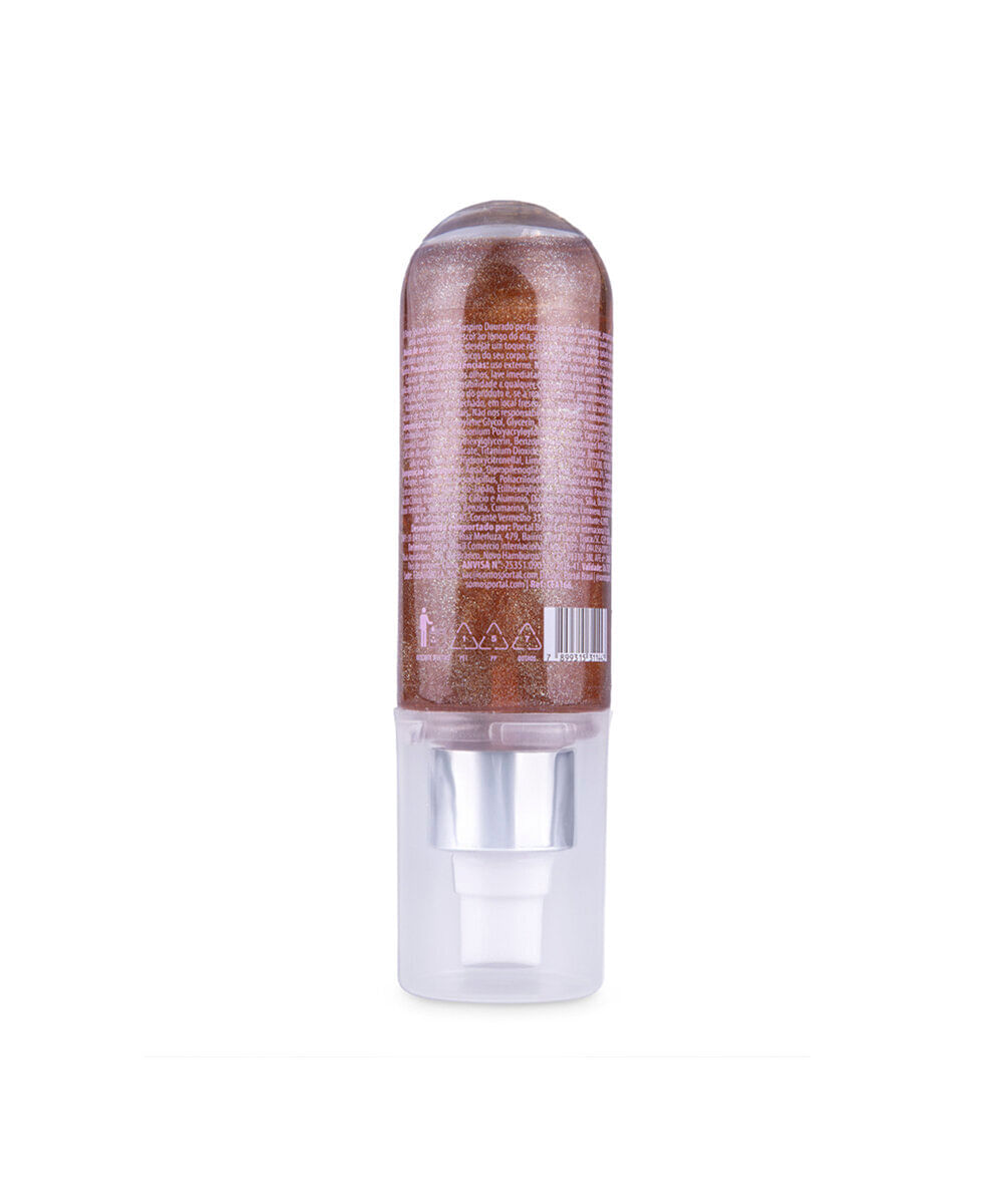 body splash feminino beleza fun com mica suspiro dourado 100ml