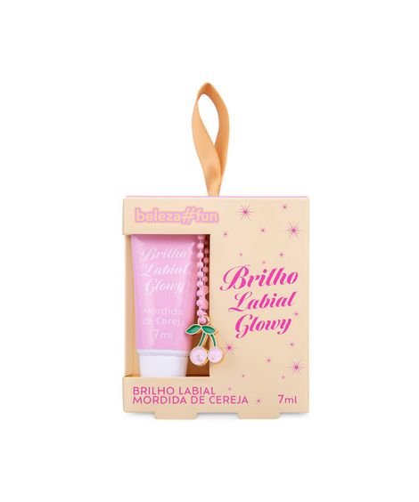 gloss labial beleza fun mordida de cereja