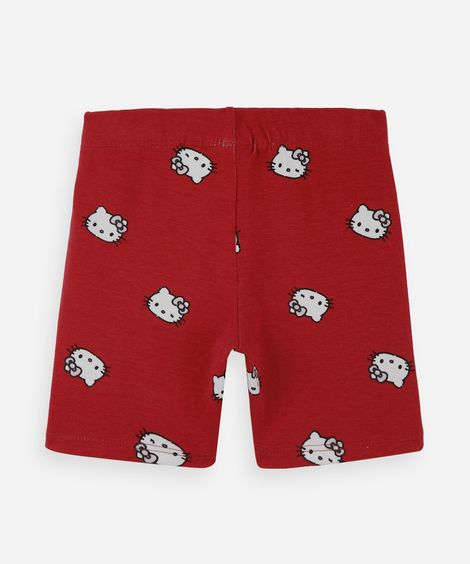 kit com 2 shorts infantil hello kitty colorido