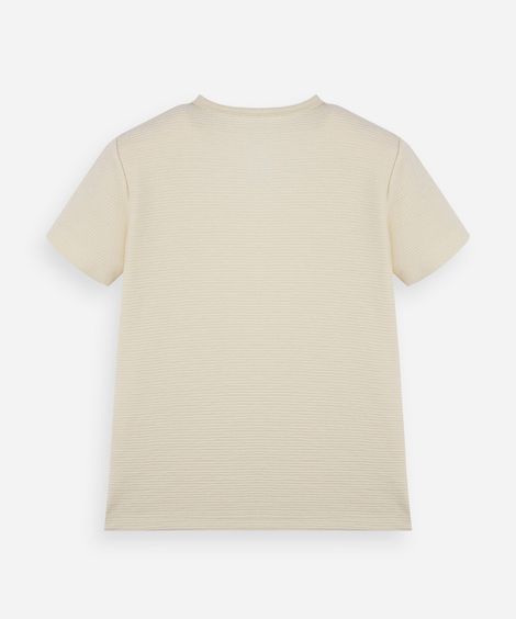 camiseta infantil manga curta canelada amarela