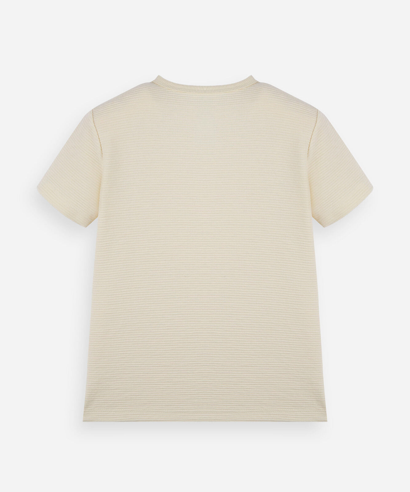 camiseta infantil manga curta canelada amarela