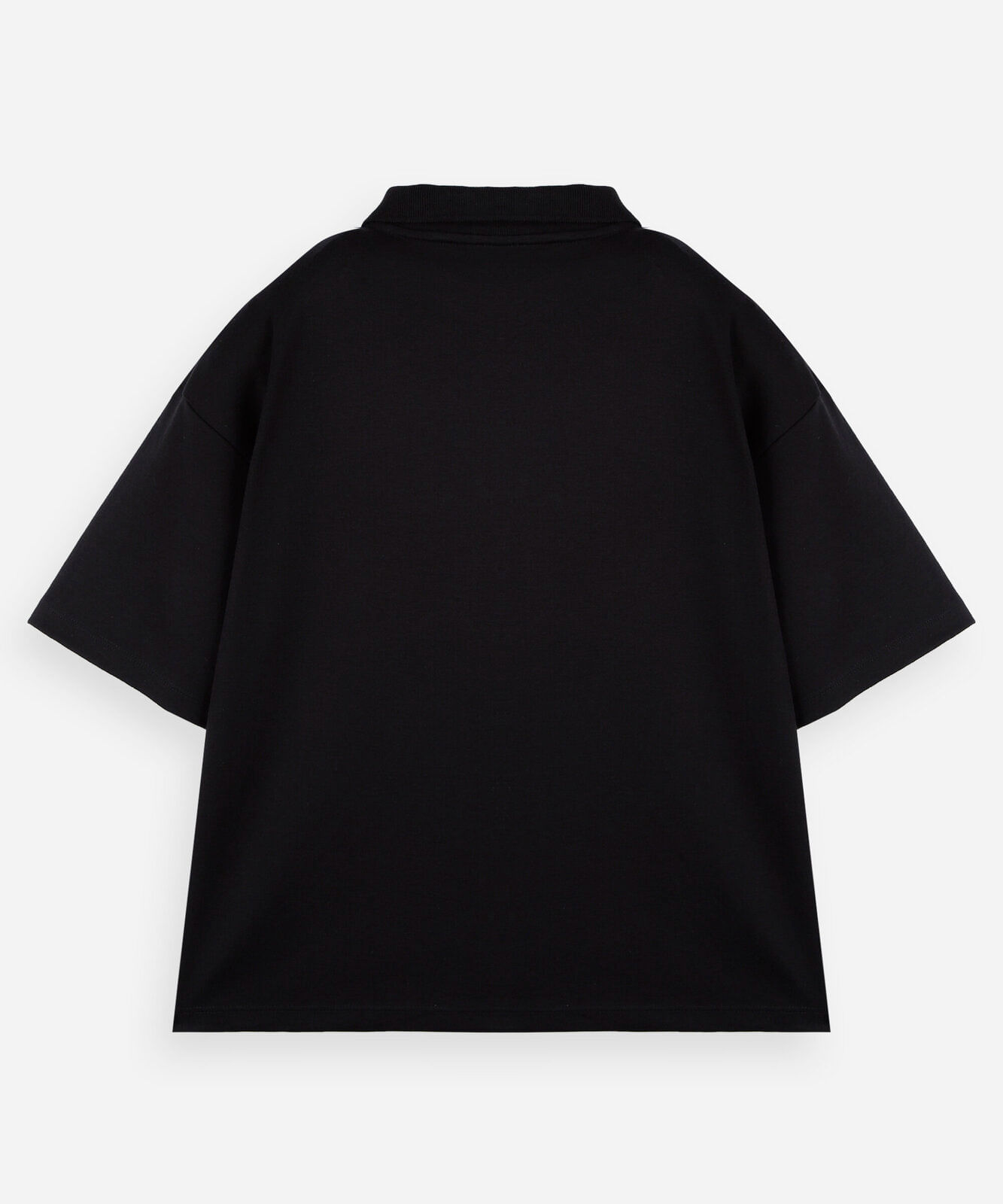 camisa polo juvenil fifteen com bordados preta