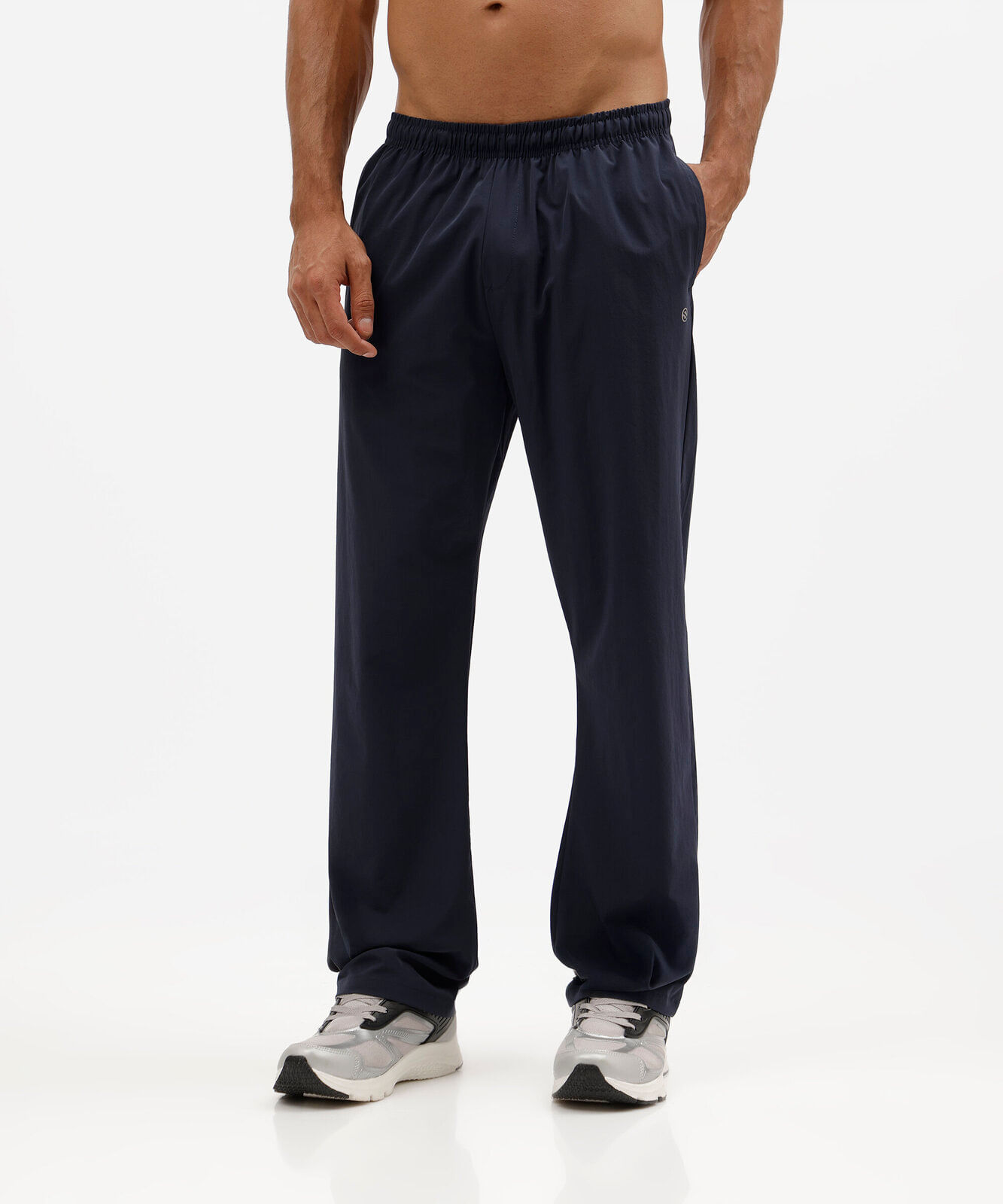 calça reta esportiva masculina de poliamida azul