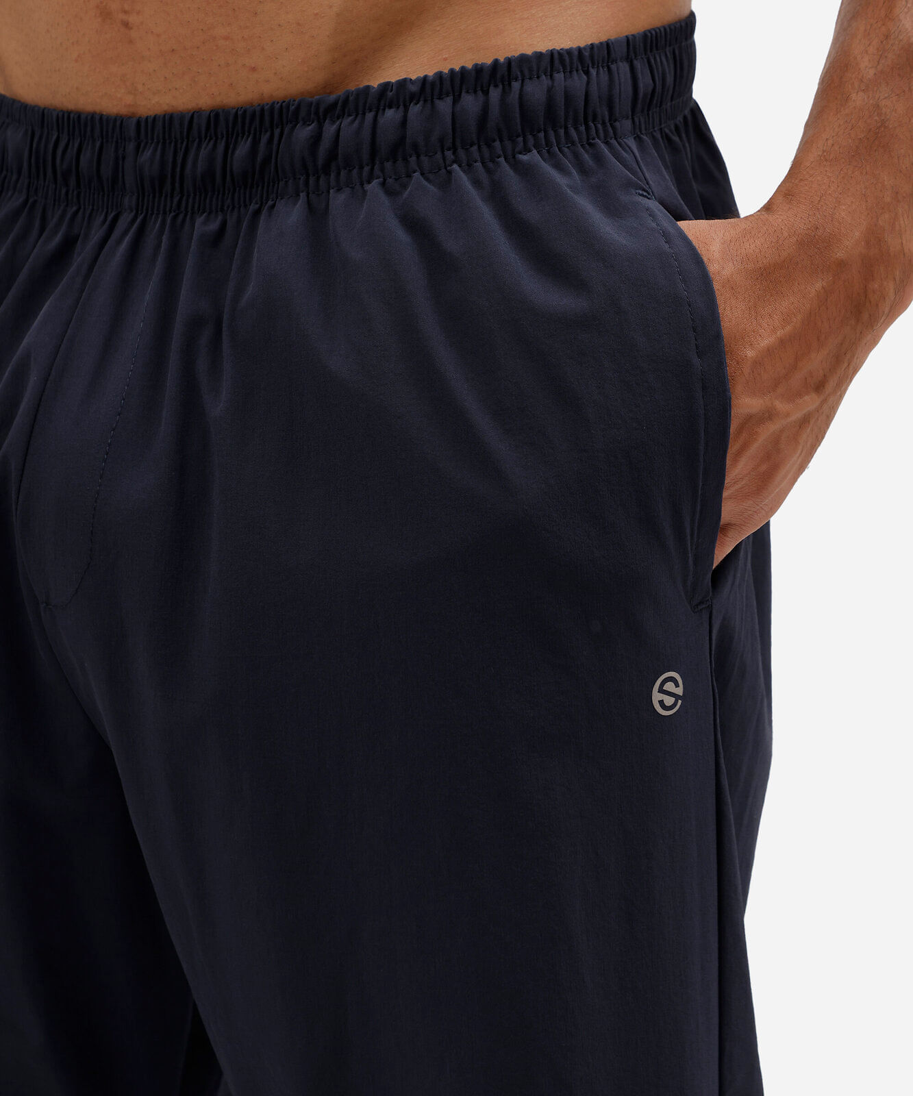 calça reta esportiva masculina de poliamida azul