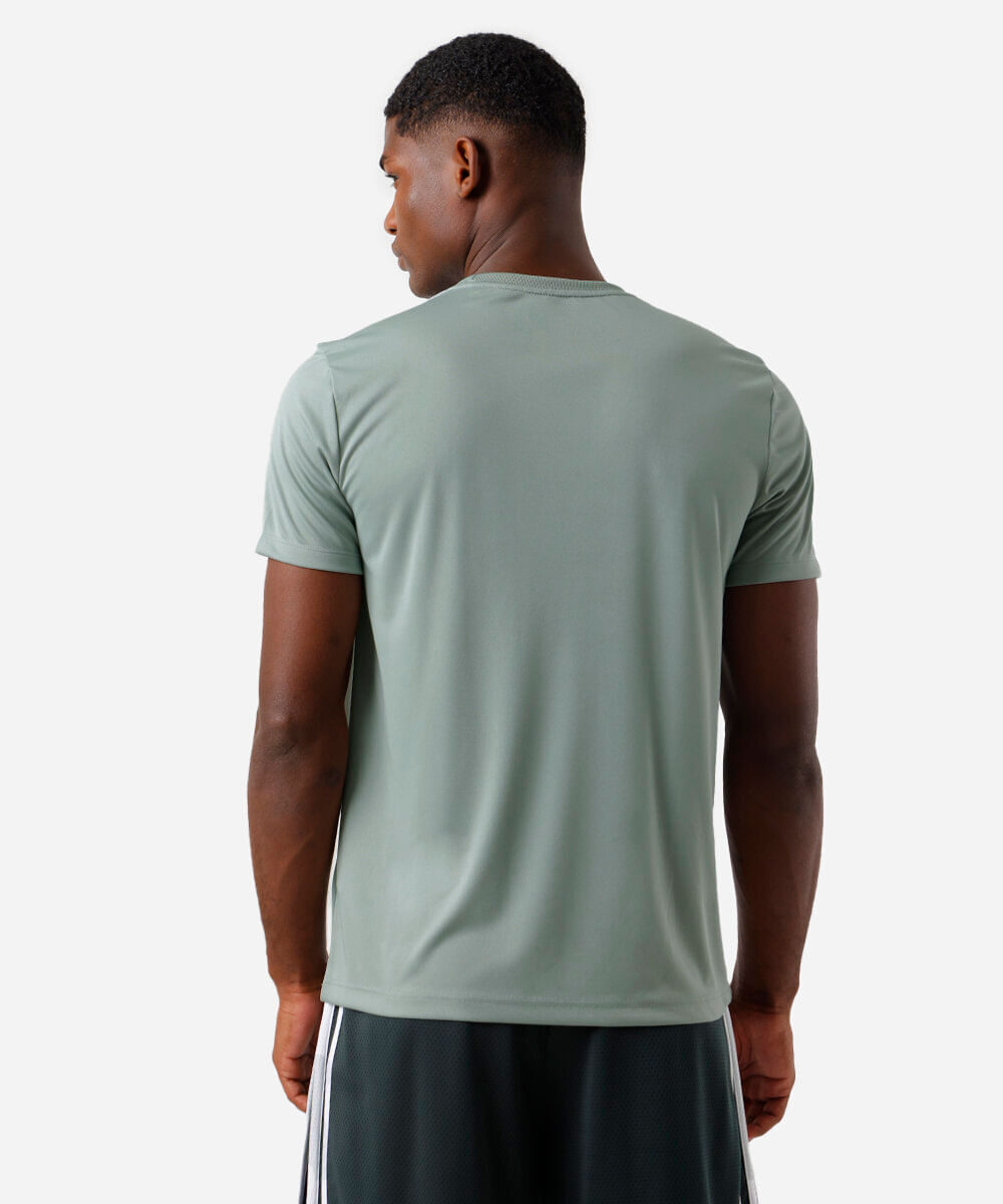 camiseta masculina com listras verde