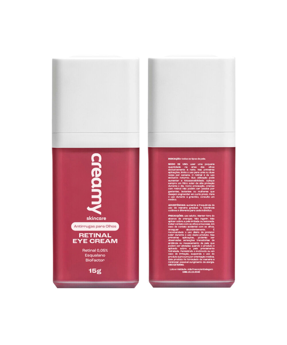 creme antirrugas creamy para olhos retinal eye cream 15g