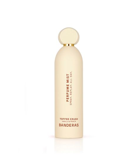 perfume unissex banderas parfum mist toffee crush vanilla e peach body mist 150ml - transparent