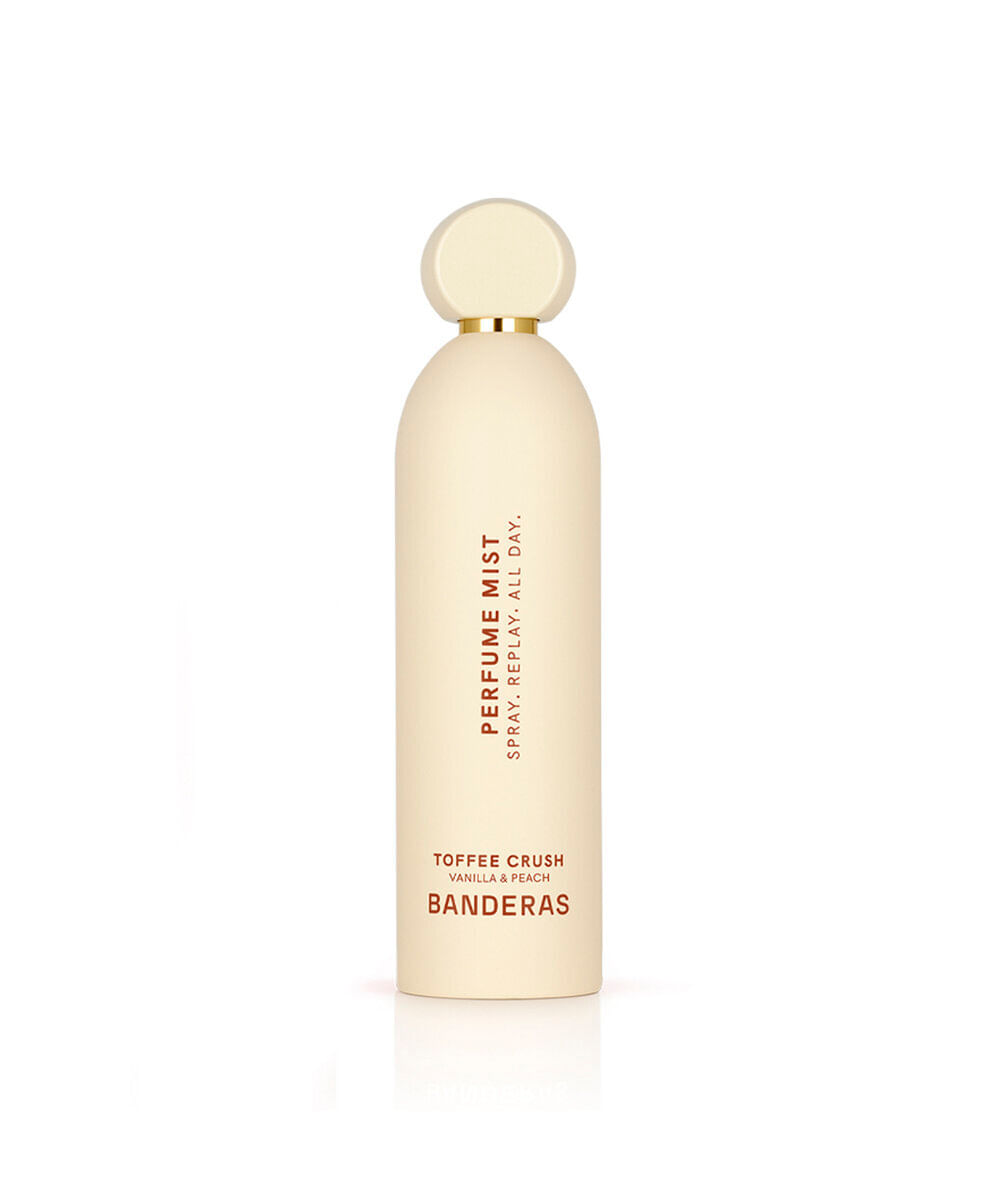 perfume unissex banderas parfum mist toffee crush vanilla e peach body mist 150ml - transparent