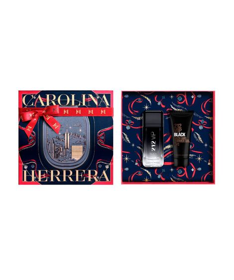 kit perfume masculino carolina herrera 212 vip black eau de parfum 100ml e gel de banho 100ml