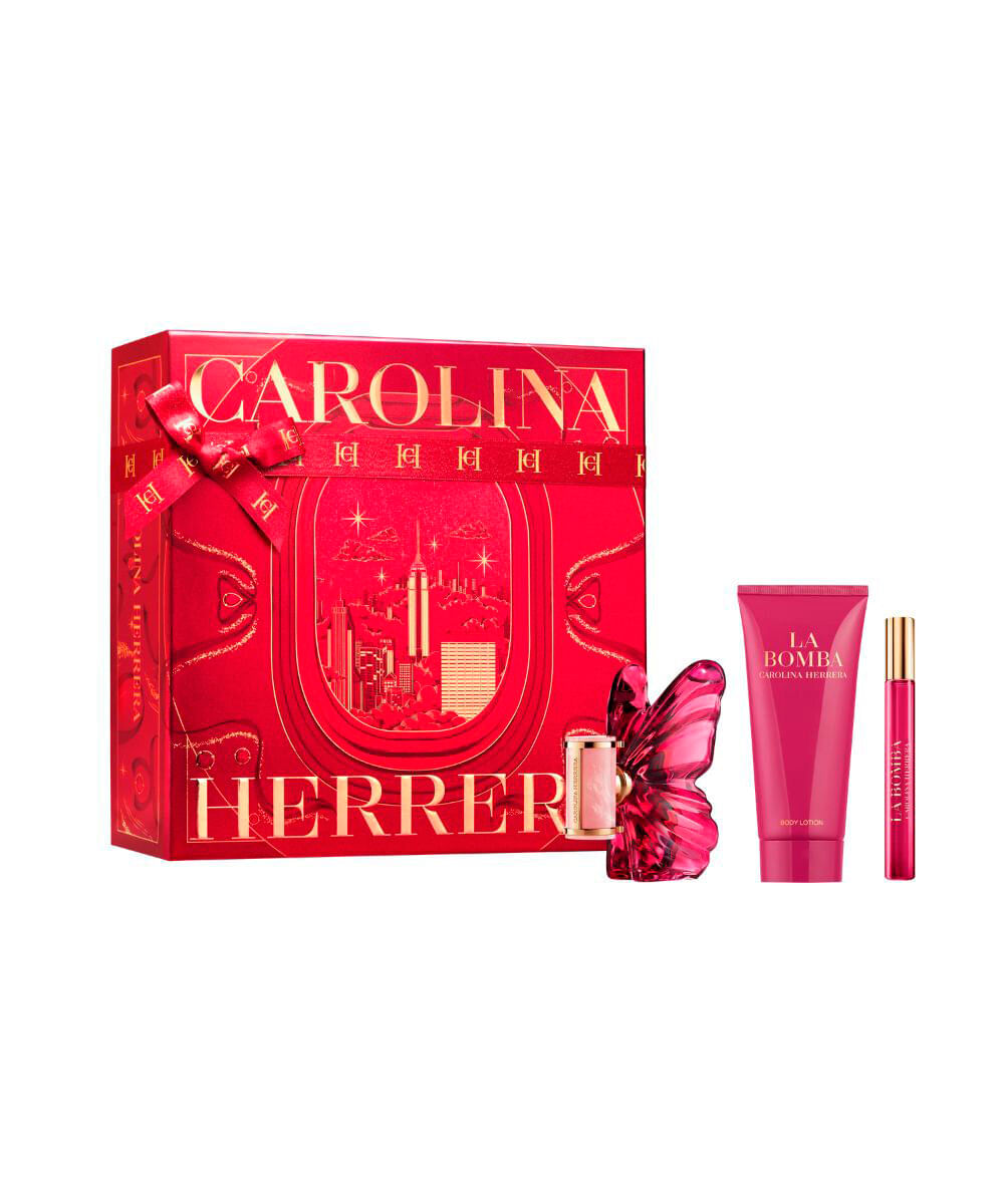 kit perfume feminino carolina herrera la bomba eau de parfum 50ml e 10ml creme corporal 100ml