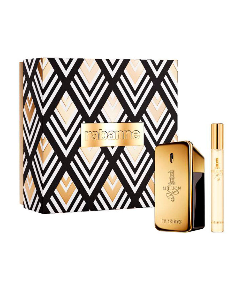 kit perfume masculino rabanne one million eau de toilette 50ml e 10ml
