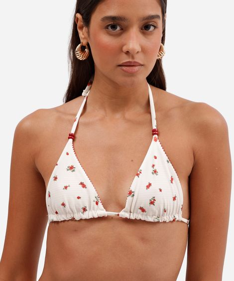 top de biquíni cortininha dupla face estampado colorido